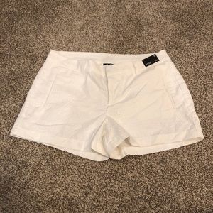White eyelet shorts size 10